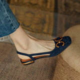 Drespotshop  French Vintage Women Sandals Summer 2023 New Elegant Casual Low Heel Shoes