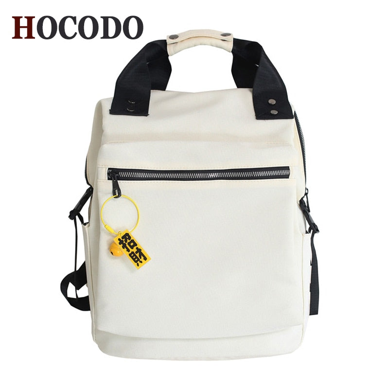 Drespot  HOCODO Fashion Women Waterproof Nylon Backpacks High Capacity Travel Bag Female Double Handle School Backpack For Teenage Girl