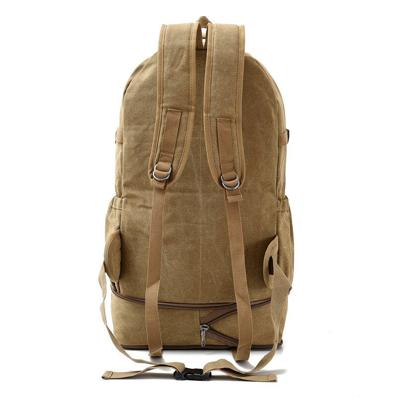 Backpack Canvas bag; Man And Feman Outdoor Backpack Large Capacity Duffel Bag multi-function Walking Backpack
