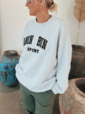 Back To School Outfits Letter Embroidered Sweatshirts Women 2023 Spring Autumn Clothes Loose Fashion Pullovers Vintage Female Casual Sweatshirt Hoodies