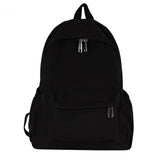 Back to school Drespot  Simple Solid Color Female Backpack Trend Waterproof Nylon Women Backpack Casual School Bag For Teenage Girls Shoulder Bag