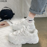 Drespot  Women' Sneakers Thick Bottom Platform Vulcanize Casual Chunky Running Shoes for Woman Autumn Winter Female