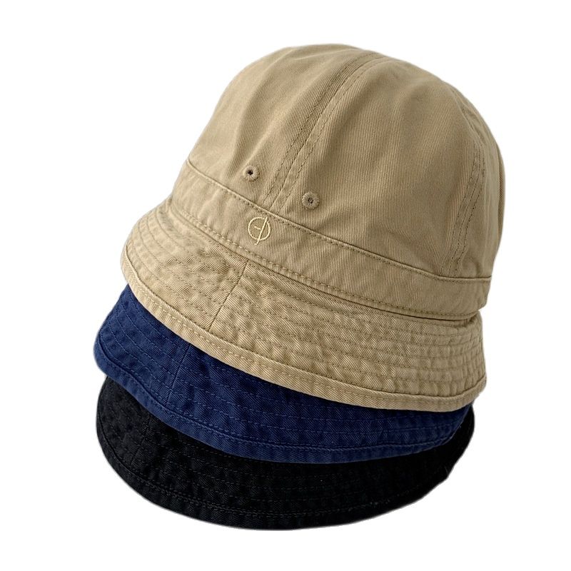 Solid Harajuku Short Brim Dumb Hat Men Embroidered Logo Washed Summer Bucket Hat Kpop Bob Panama Cap Niche Fishing Cap Gorras