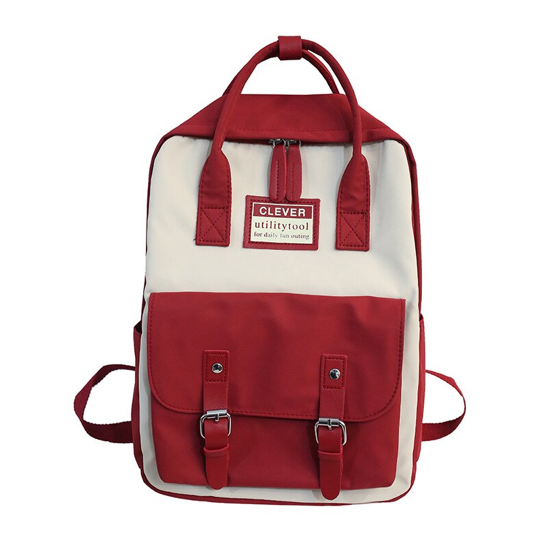 Women Nylon Backpack Candy Color Waterproof School Bags for Teenagers Girls Female Cute Canvas Mochila Summer Travel Rucksack